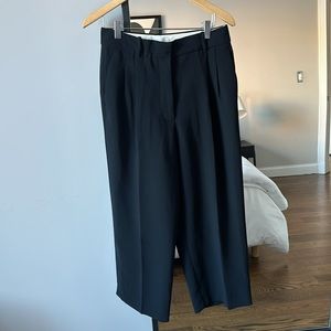 Aritzia Effortless Pants, cropped length. Size 10. Black crepette material.
